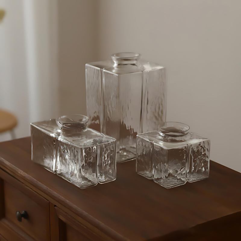 Luxe Glass Cube Pendant Light With Frosted Clear Glass Glow