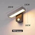 Applique murale extérieure Auron à tête orientable, étanchéité IP65, capteur de mouvement PIR