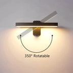 Applique murale extérieure Auron à tête orientable, étanchéité IP65, capteur de mouvement PIR