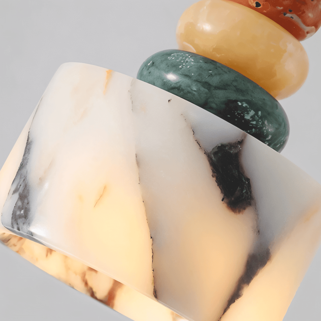 TerraLume Stone Vein Pendant Light With Warm Diffused Glow