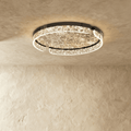 Aurora Ring Ceiling Light With Marbled Glass Diffuser And Geometric Cutouts