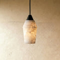 Vaelora Alabaster Pendant Light With Sleek Metal Frame
