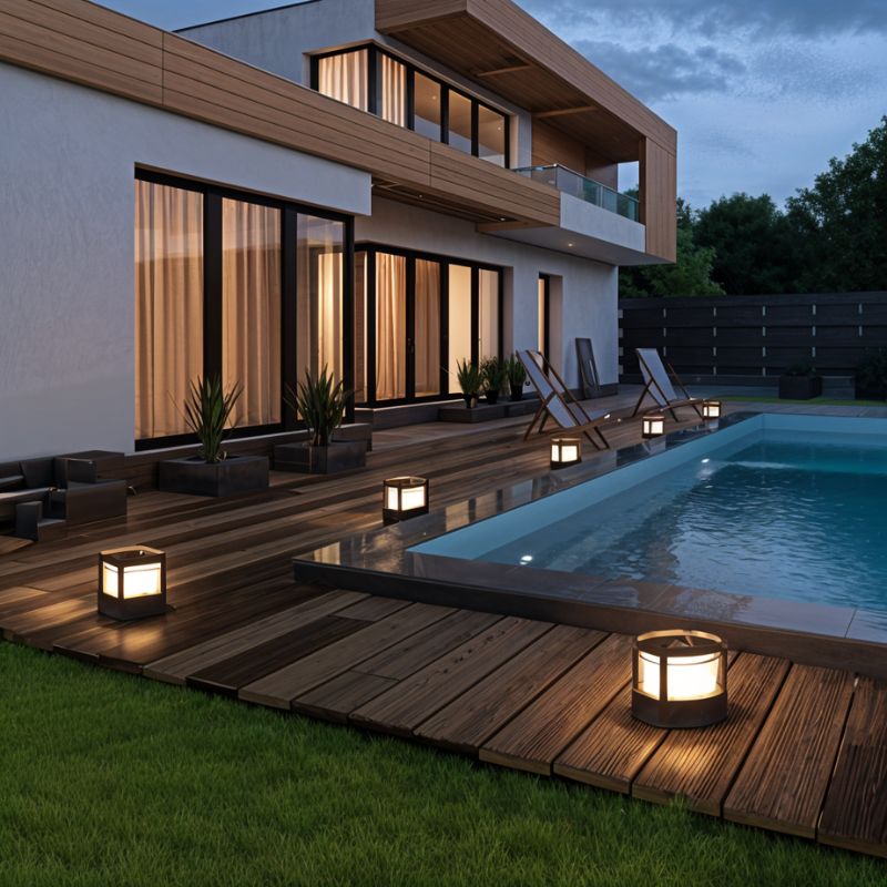Verdant Glow Outdoor Lantern Weatherproof Aluminum And Polycarbonate