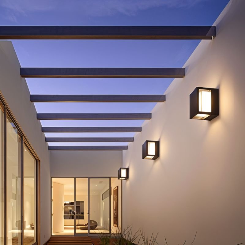 Verdant Glow Outdoor Lantern Weatherproof Aluminum And Polycarbonate