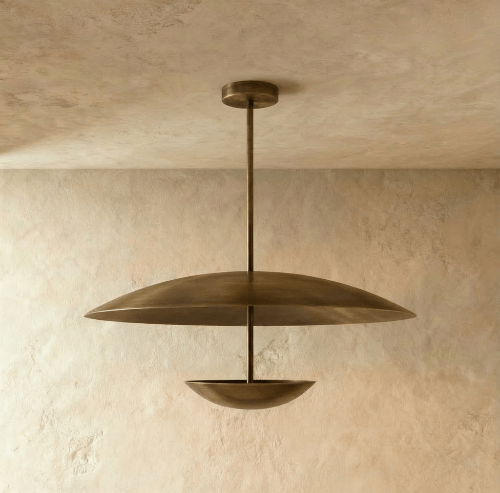 Aurora Halo Wide Shade Metal Pendant Light for Dining Rooms