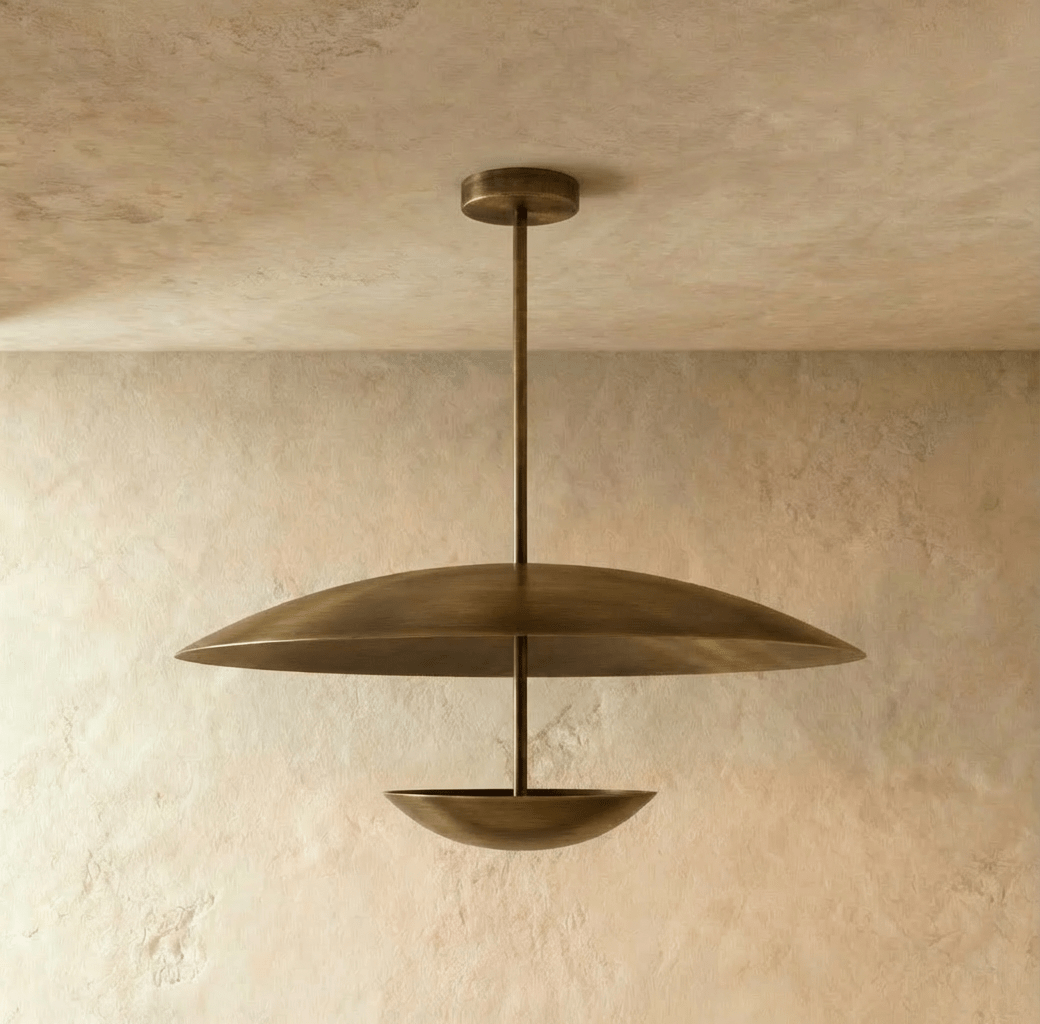 Aurora Halo Wide Shade Metal Pendant Light for Dining Rooms