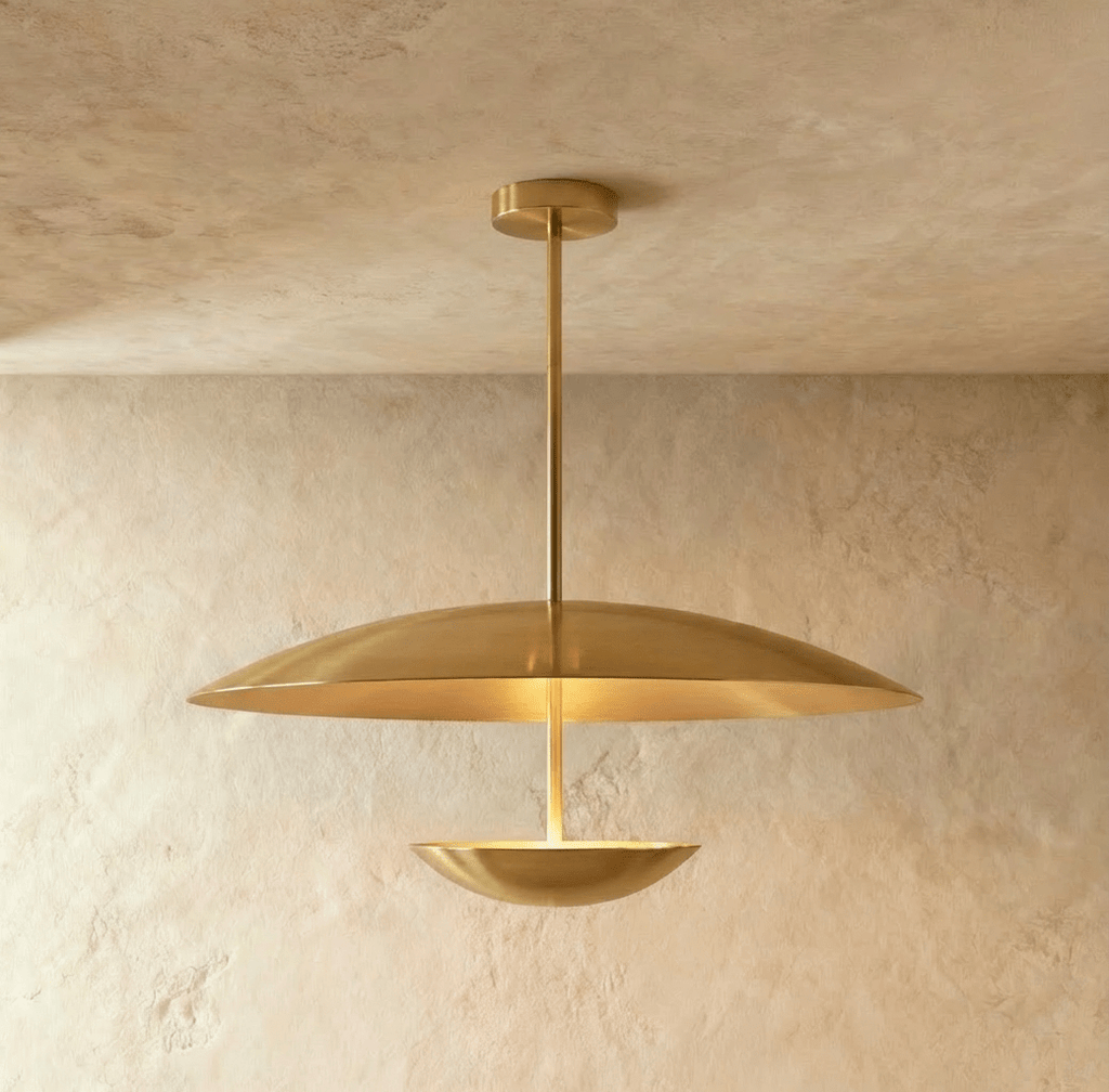 Aurora Halo Wide Shade Metal Pendant Light for Dining Rooms