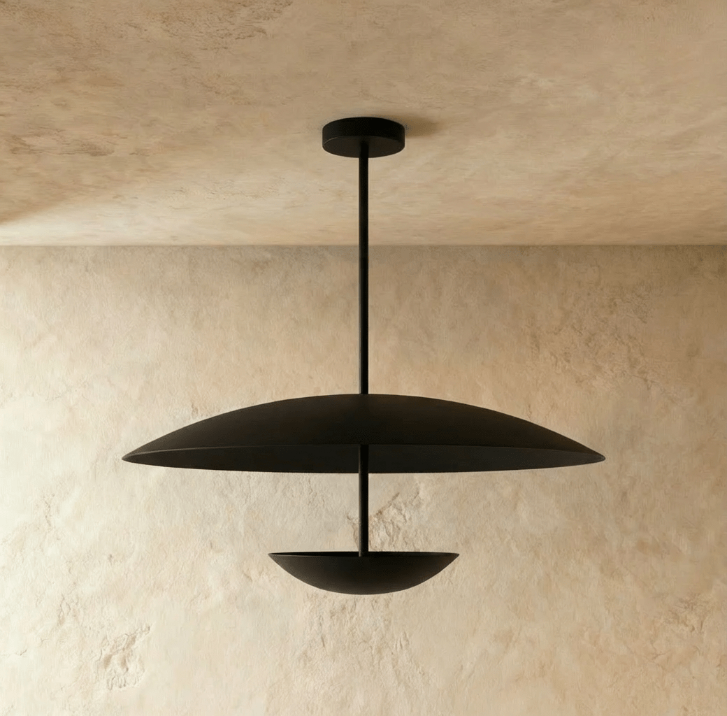 Aurora Halo Wide Shade Metal Pendant Light for Dining Rooms