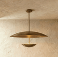 Aurora Halo Wide Shade Metal Pendant Light for Dining Rooms