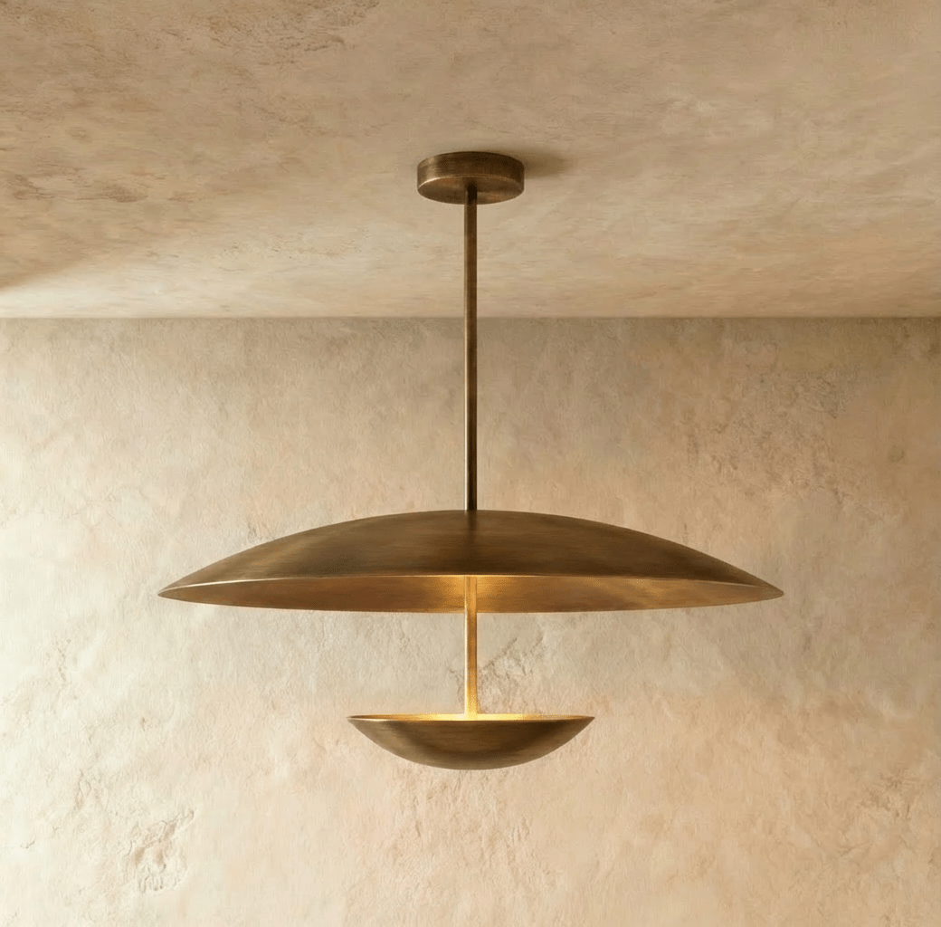 Aurora Halo Wide Shade Metal Pendant Light for Dining Rooms