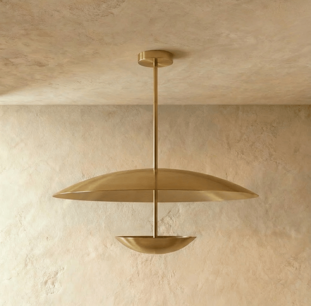 Aurora Halo Wide Shade Metal Pendant Light for Dining Rooms