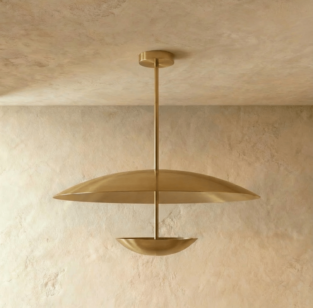Aurora Halo Wide Shade Metal Pendant Light for Dining Rooms