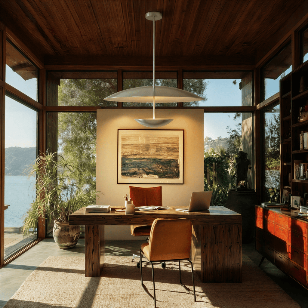 Aurora Halo Wide Shade Metal Pendant Light for Dining Rooms