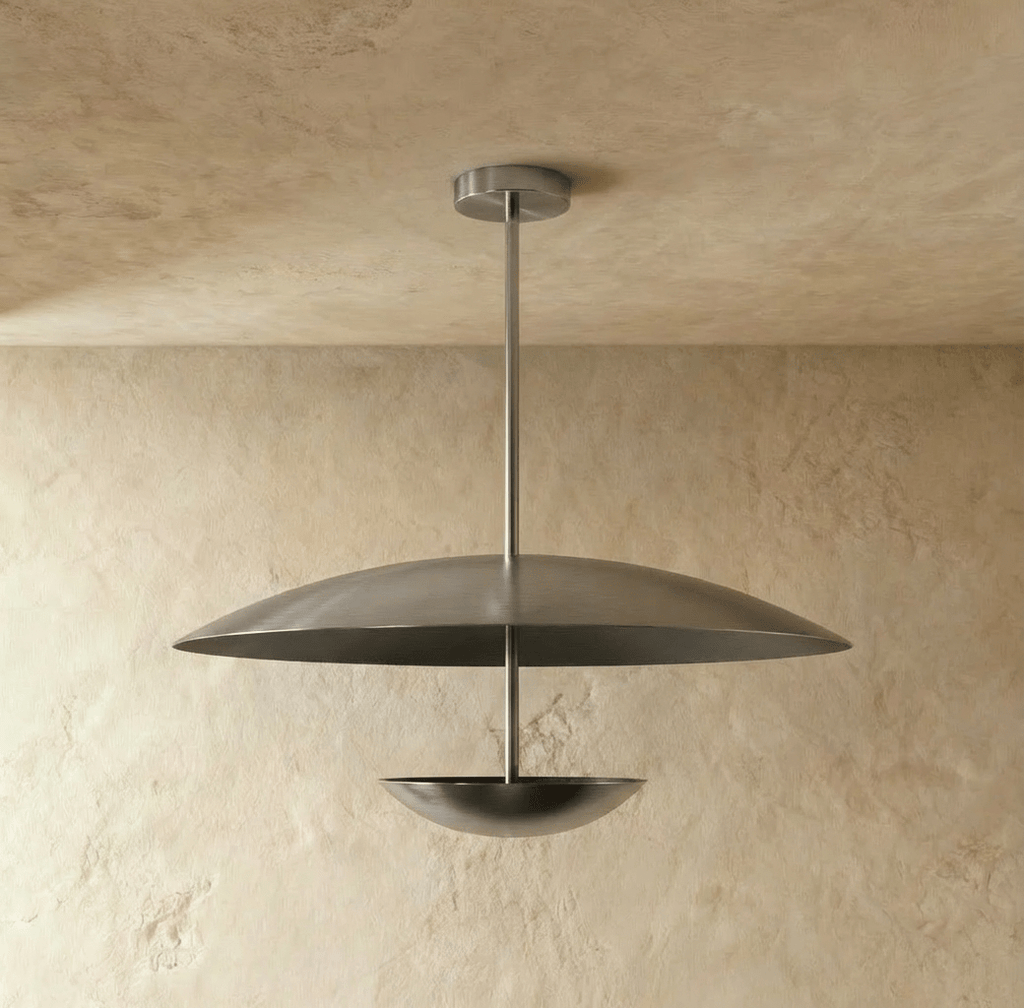 Aurora Halo Wide Shade Metal Pendant Light for Dining Rooms