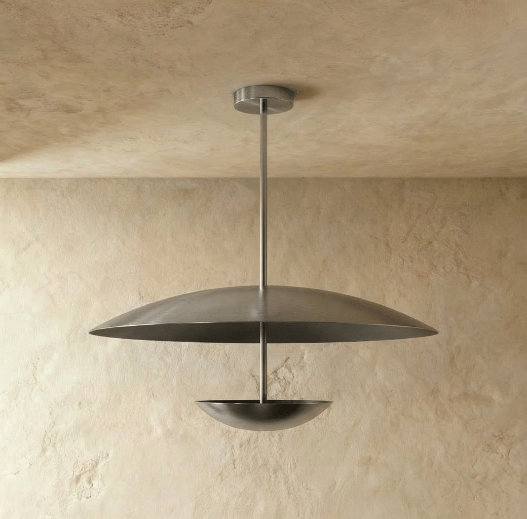 Aurora Halo Wide Shade Metal Pendant Light for Dining Rooms