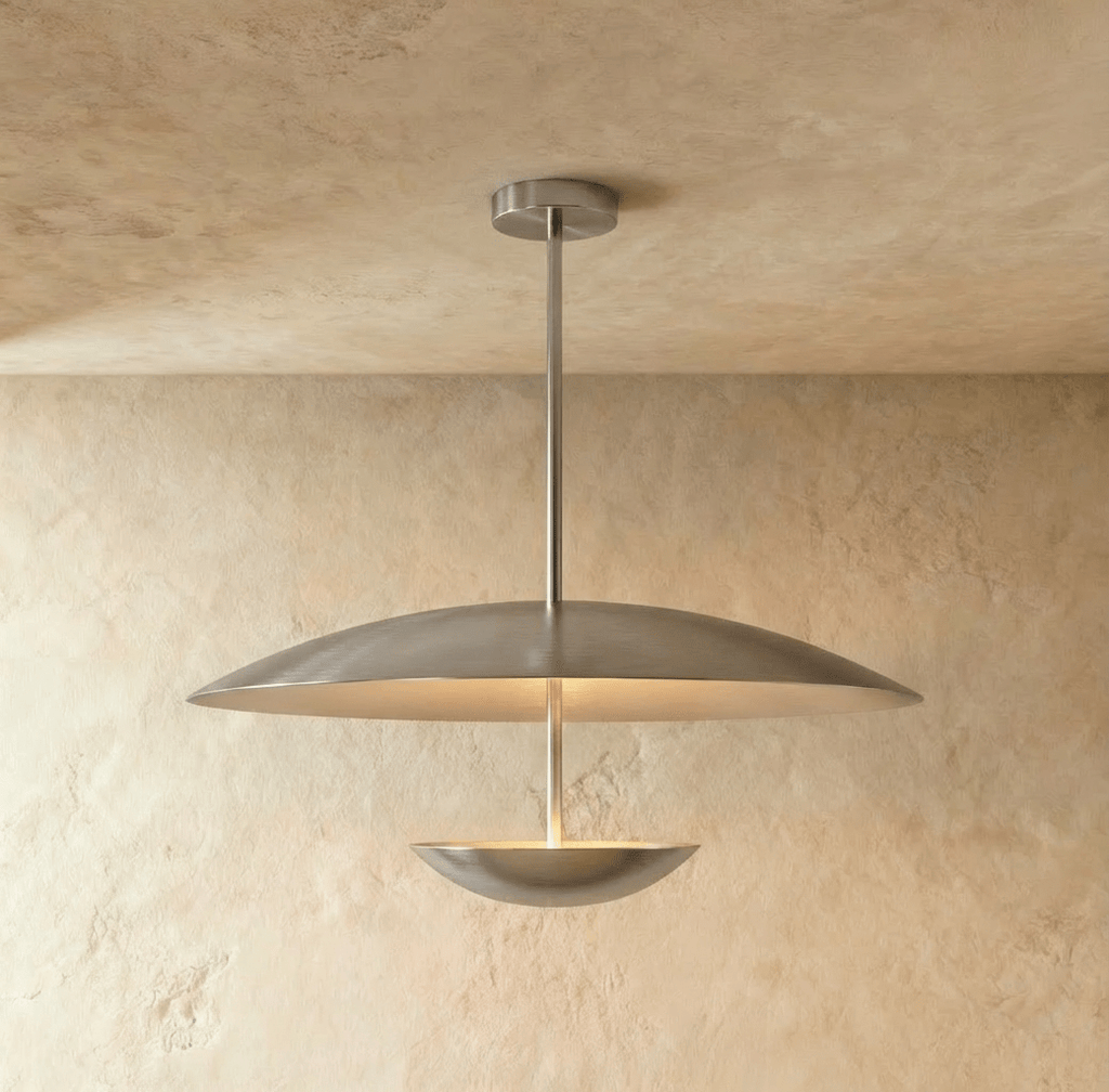 Aurora Halo Wide Shade Metal Pendant Light for Dining Rooms