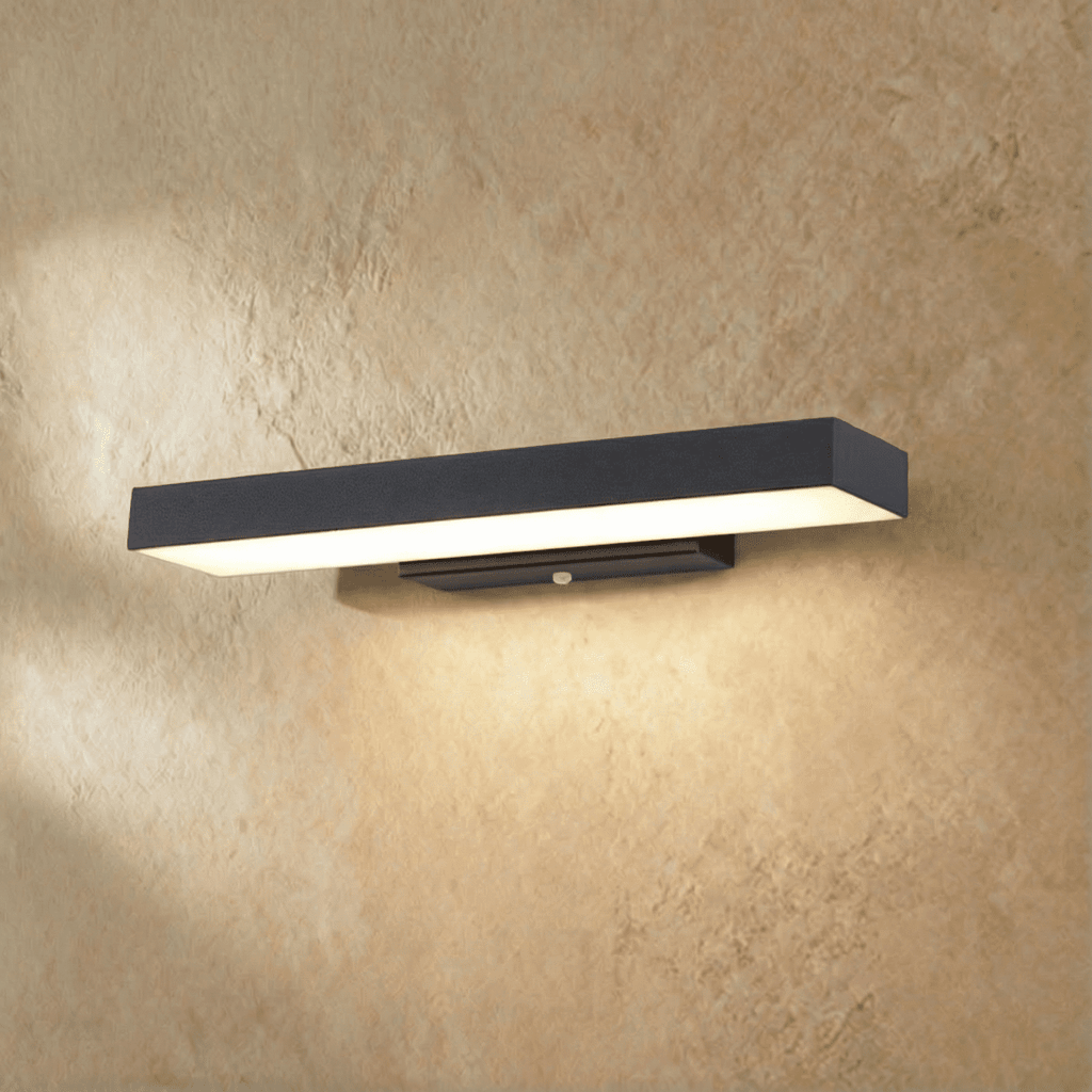 Lumencrest Pro Outdoor Wall Light With Sensor IP54 Aluminum