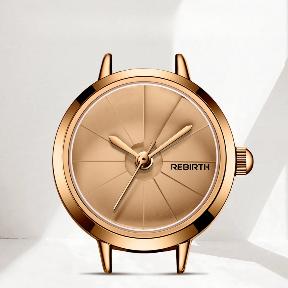 Dameur i læder med vintageinspireret minimalistisk urskive