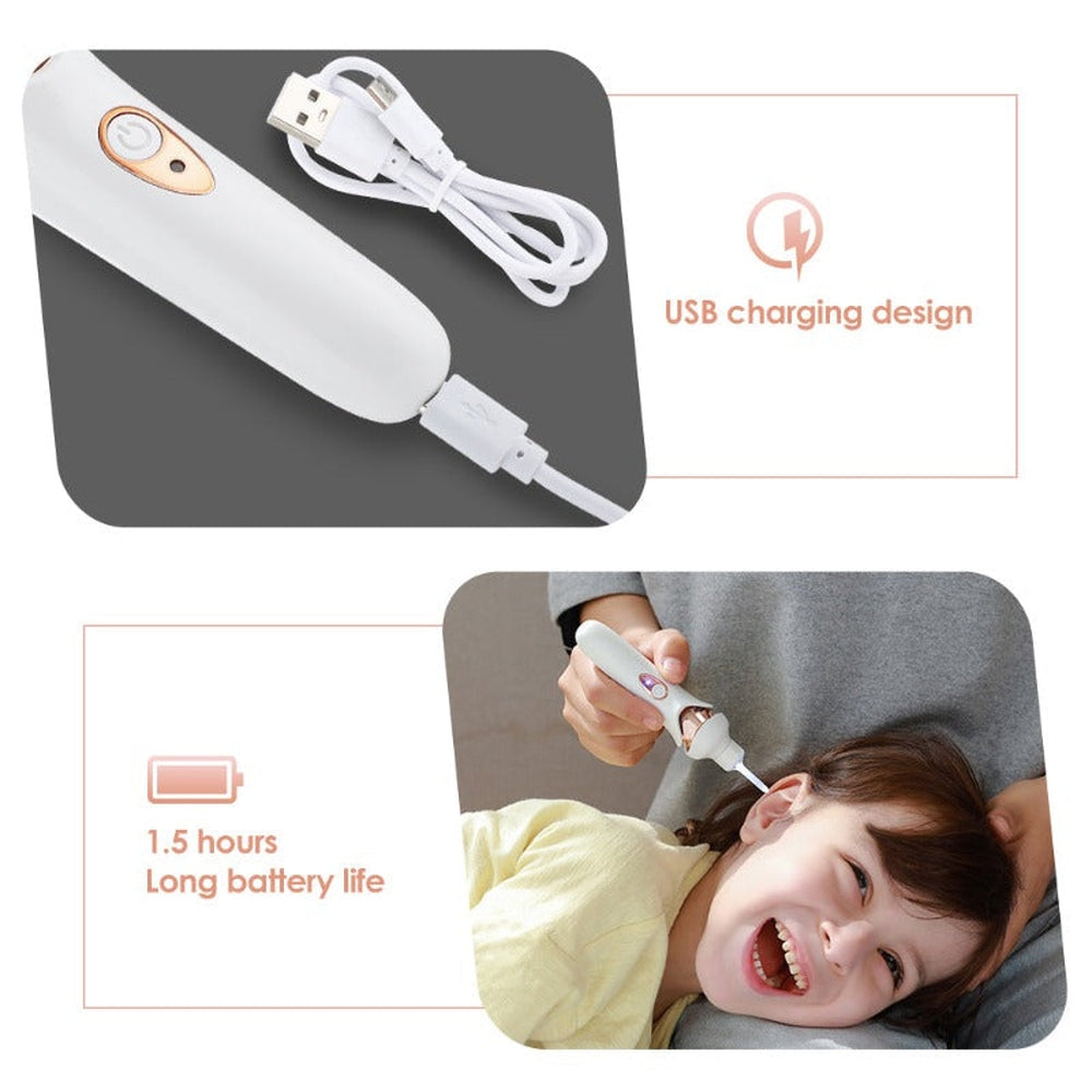 QuietEar Ear Wax Removal Tool With Gentle Vacuum Suction & LED