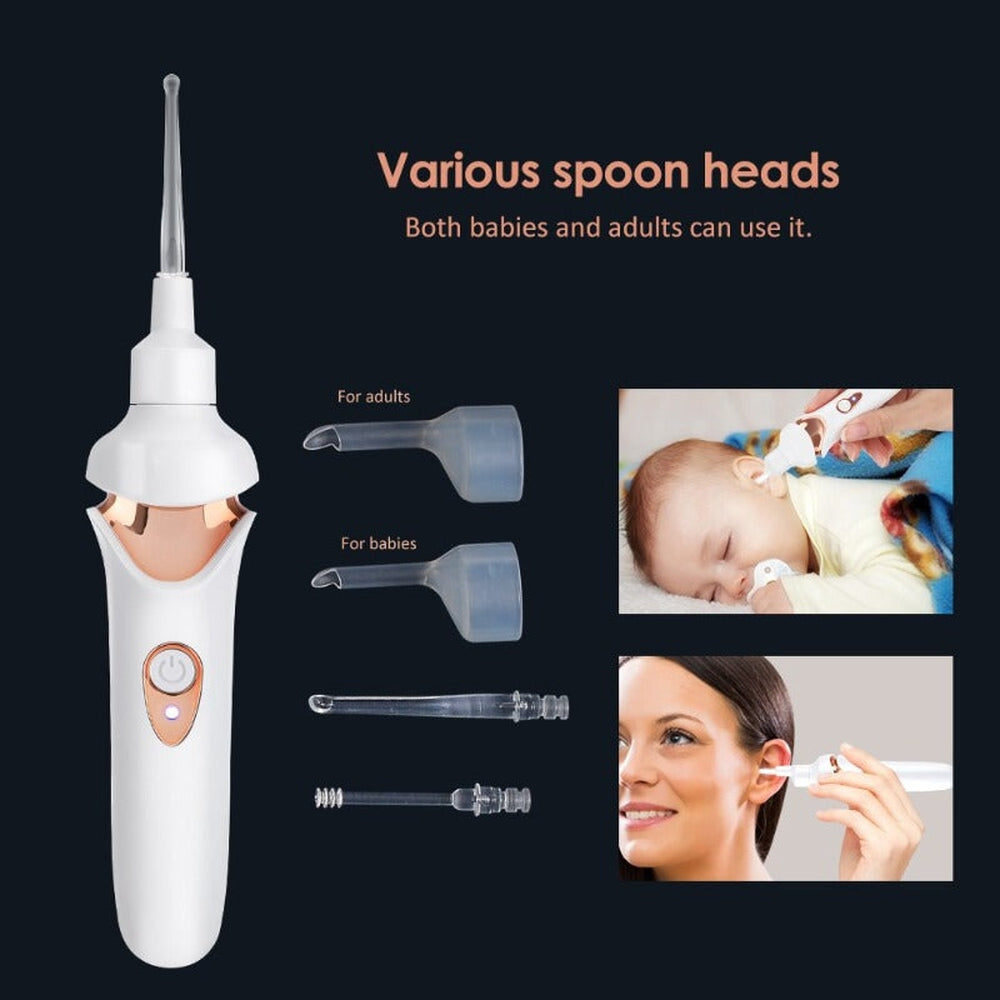 QuietEar Ear Wax Removal Tool With Gentle Vacuum Suction & LED