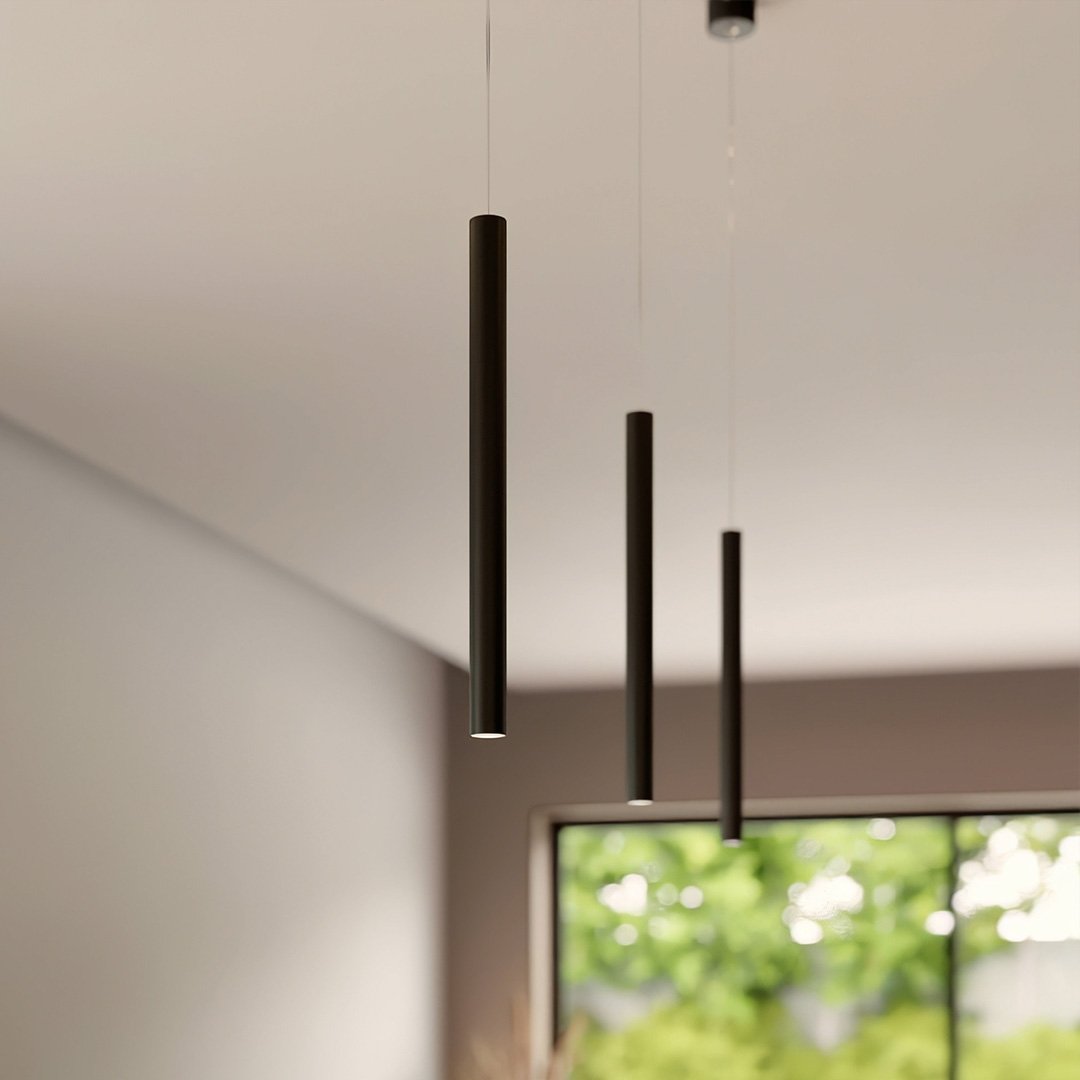 Minimalistické hliníkové závěsné svítidlo AeroLume, teplé LED světlo 2700 K