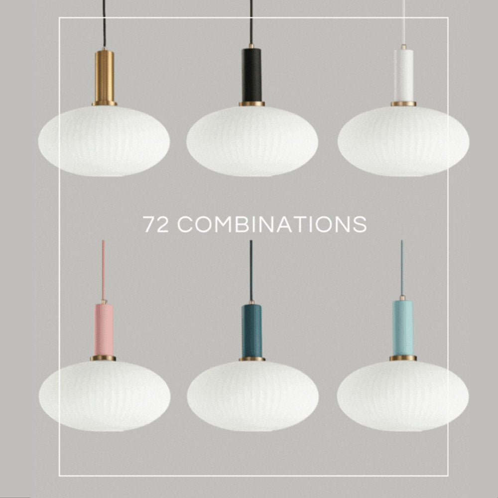 Nordic Fluted Glass Pendant Light for Kitchen Islands and Dining
