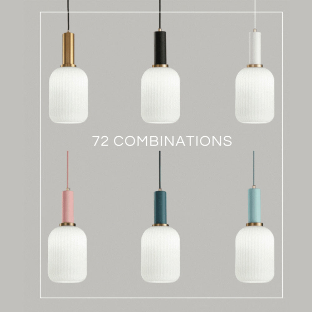 Nordic Fluted Glass Pendant Light for Kitchen Islands and Dining