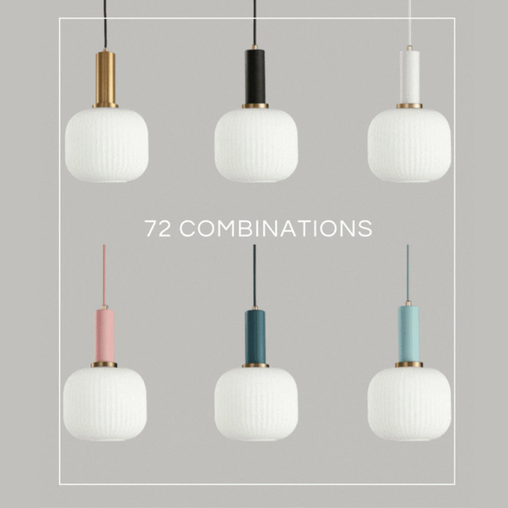 Nordic Fluted Glass Pendant Light for Kitchen Islands and Dining