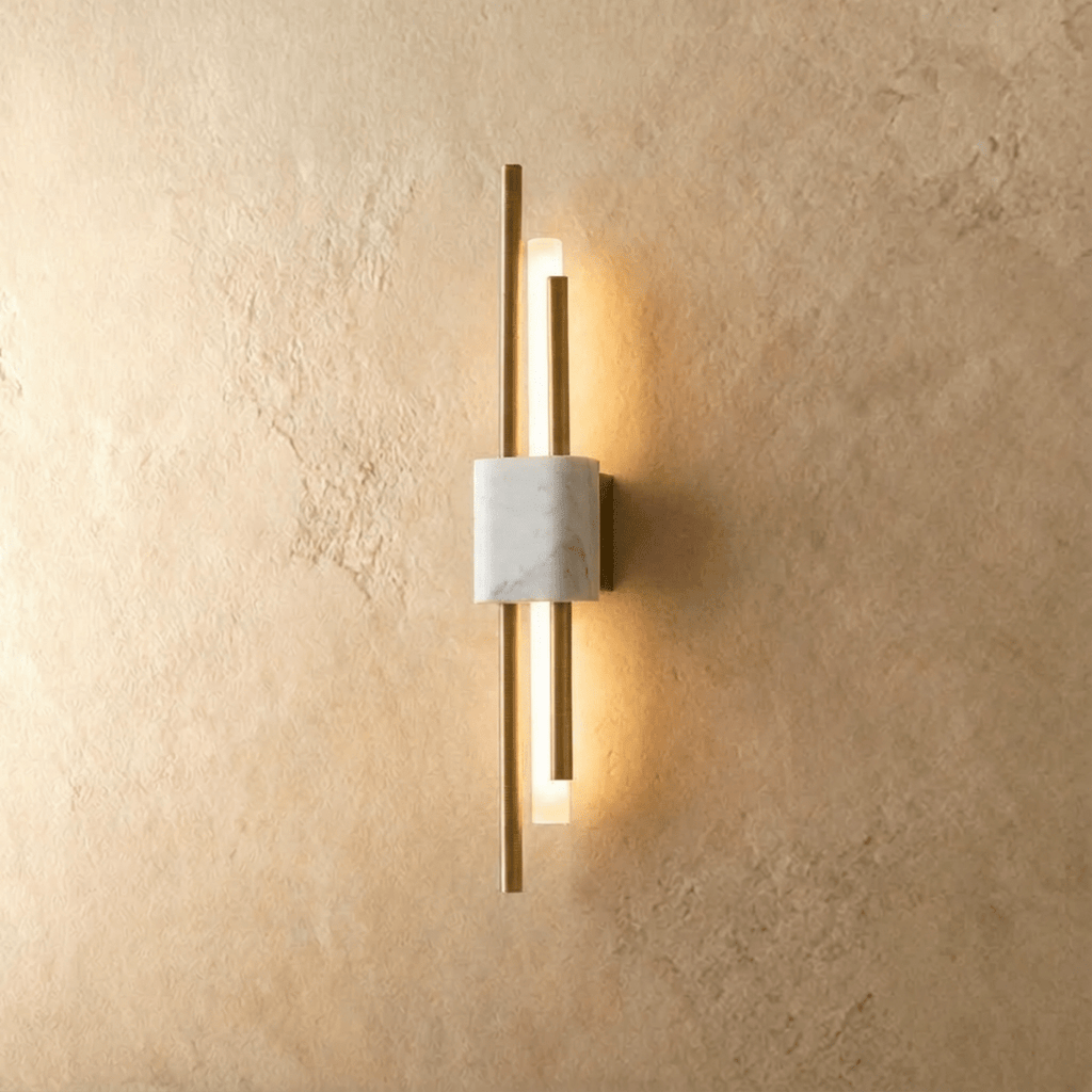 AuraMarble LED Wall Lamp With Metal Frame For Ambient Glow