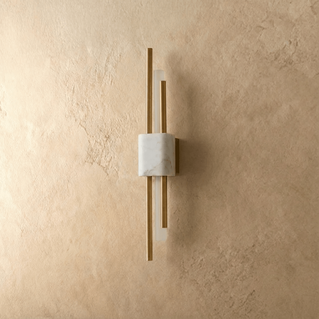 AuraMarble LED Wall Lamp With Metal Frame For Ambient Glow
