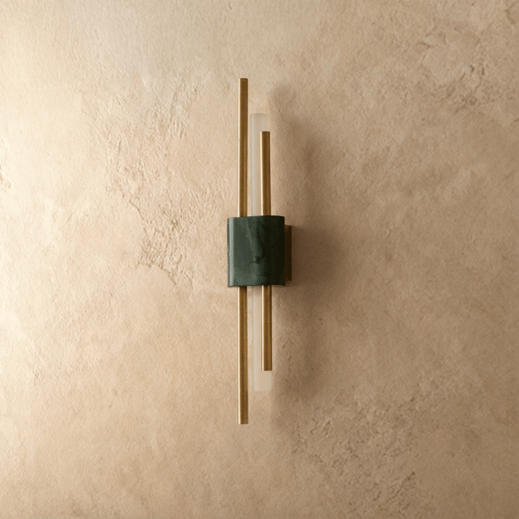 AuraMarble LED Wall Lamp With Metal Frame For Ambient Glow