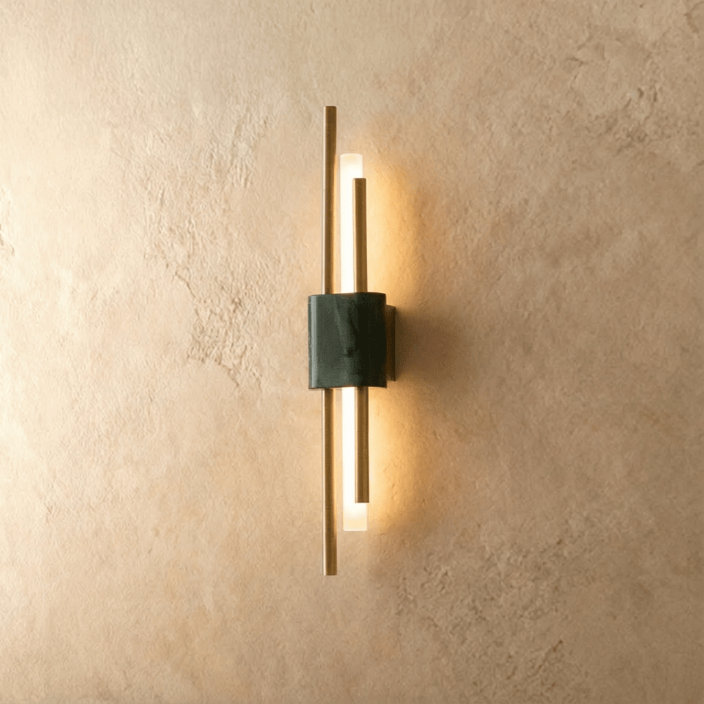 AuraMarble LED Wall Lamp With Metal Frame For Ambient Glow