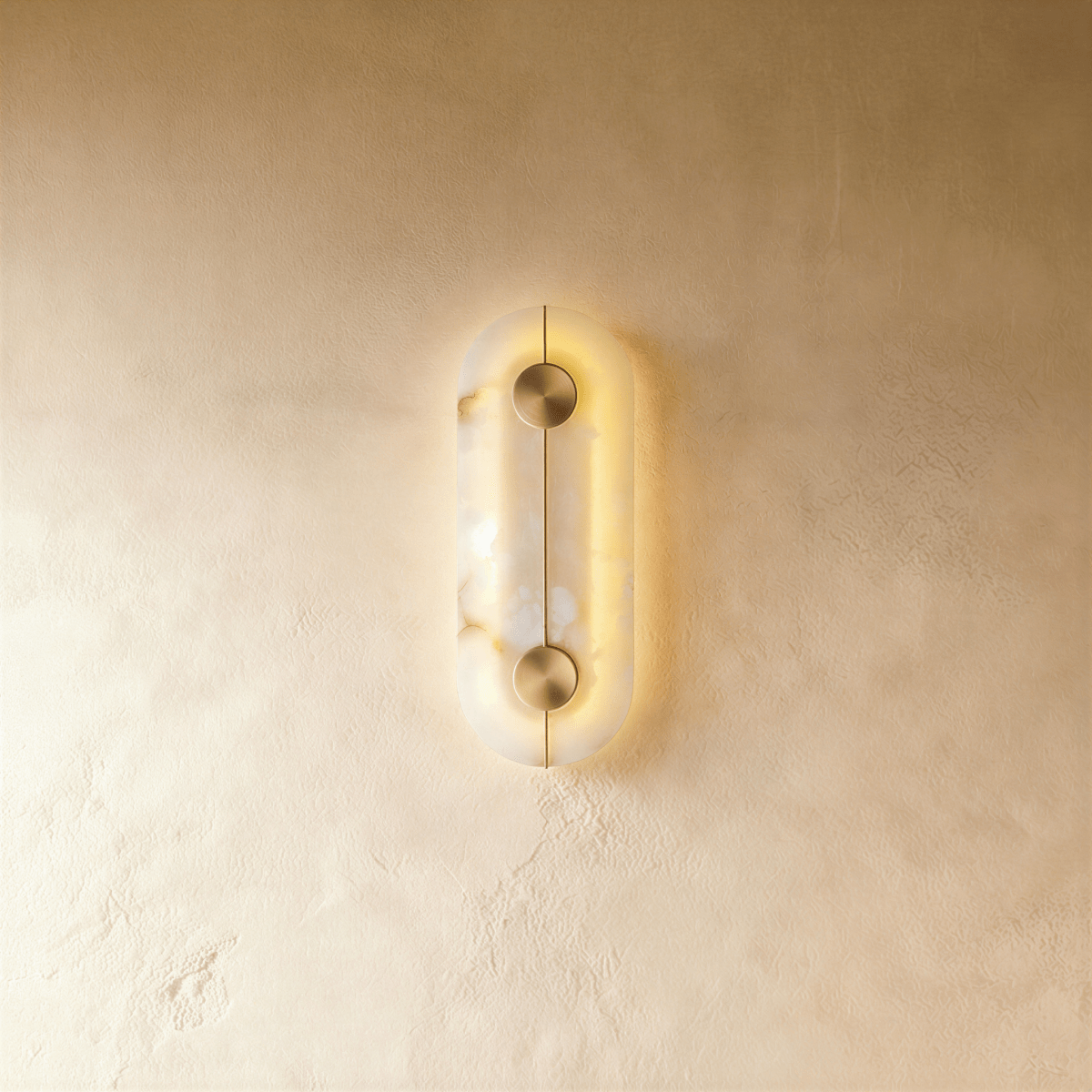 Aurelia Marble Glow Wall Lamp With Gold Accents Finish