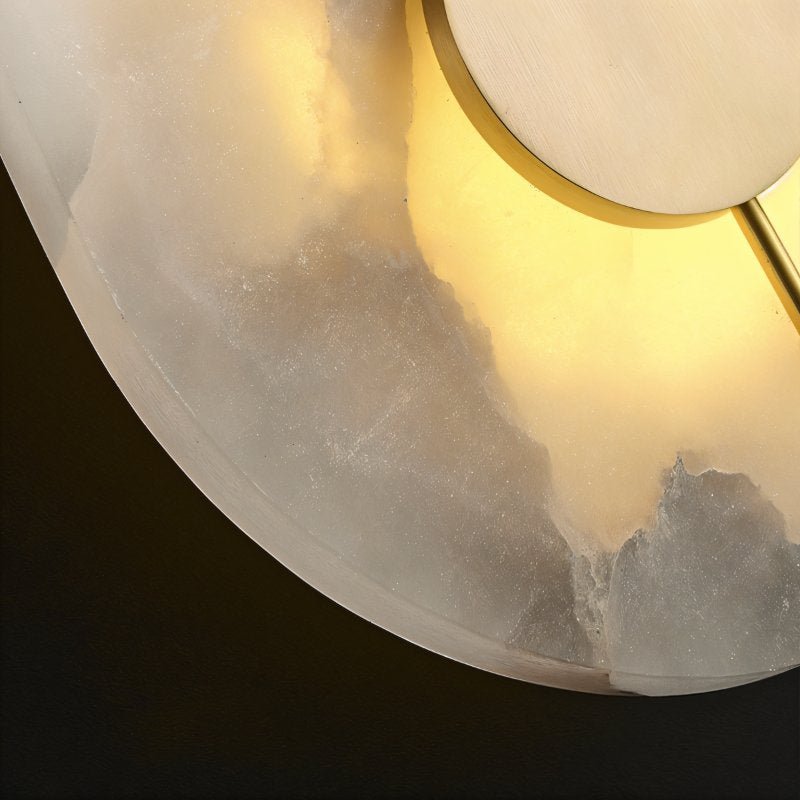 Aurelia Marble Glow Wall Lamp With Gold Accents Finish