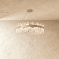 Lumiara Crystal Cascade Chandelier With Copper And Gold Finish