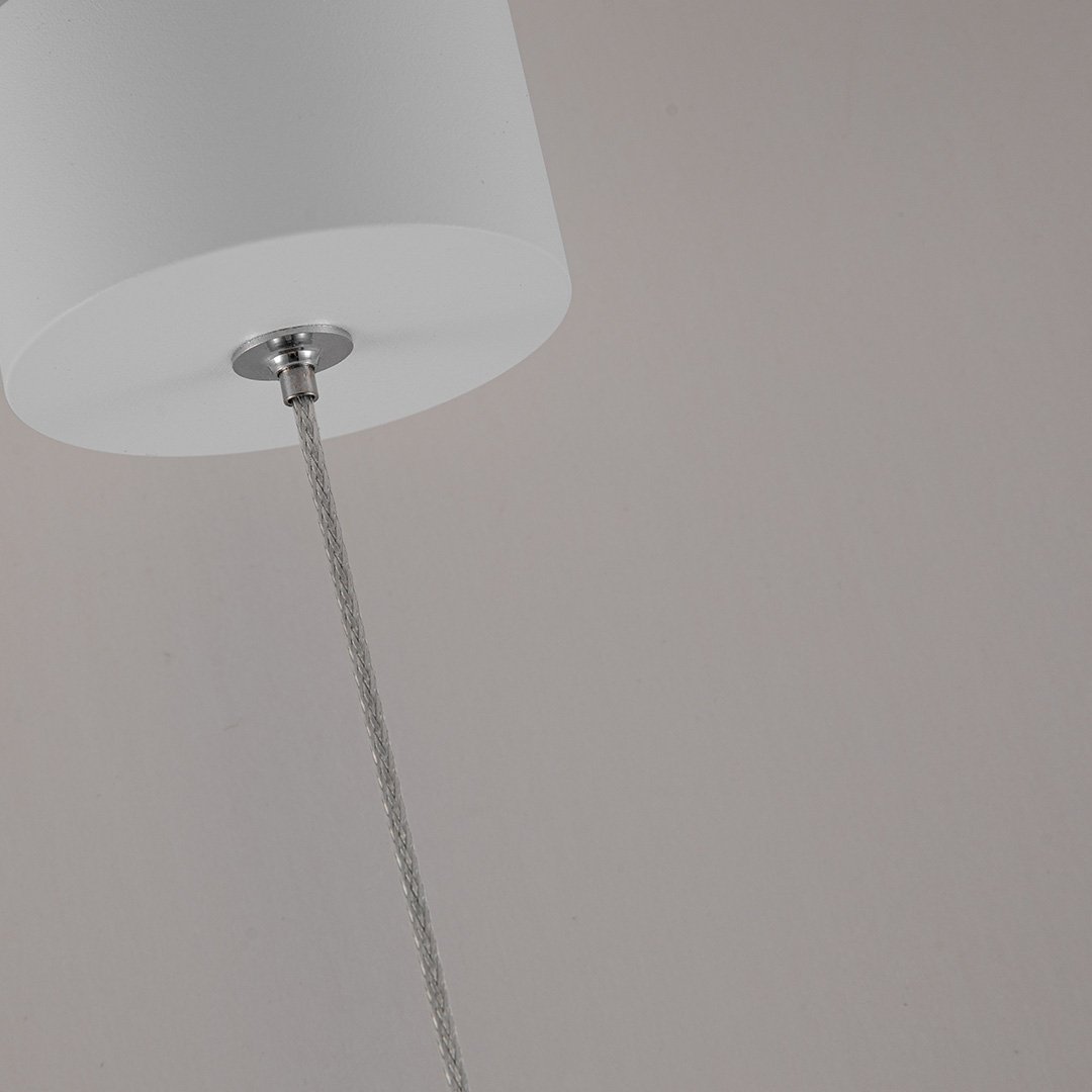 Minimalistické hliníkové závěsné svítidlo AeroLume, teplé LED světlo 2700 K