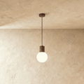 LumaWood Orb Pendant Light With Wooden Holder For Modern Scandinavian Interiors