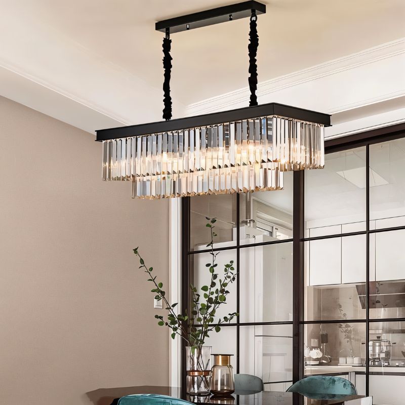 Lumiere Crystal Halo Chandelier Exuding Hollywood Glamour In Black Or Gold