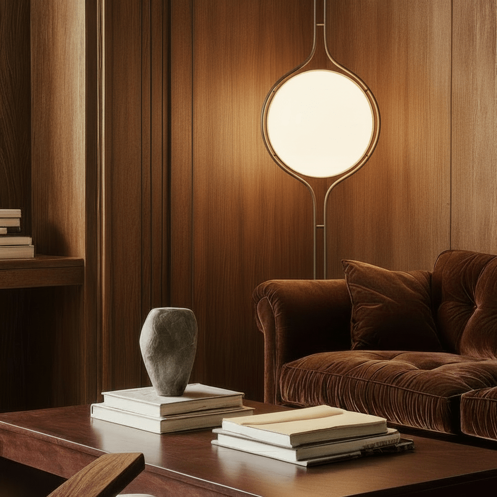 LumenSpan Floor to Ceiling Sculptural Lamp for Modern Living Spaces