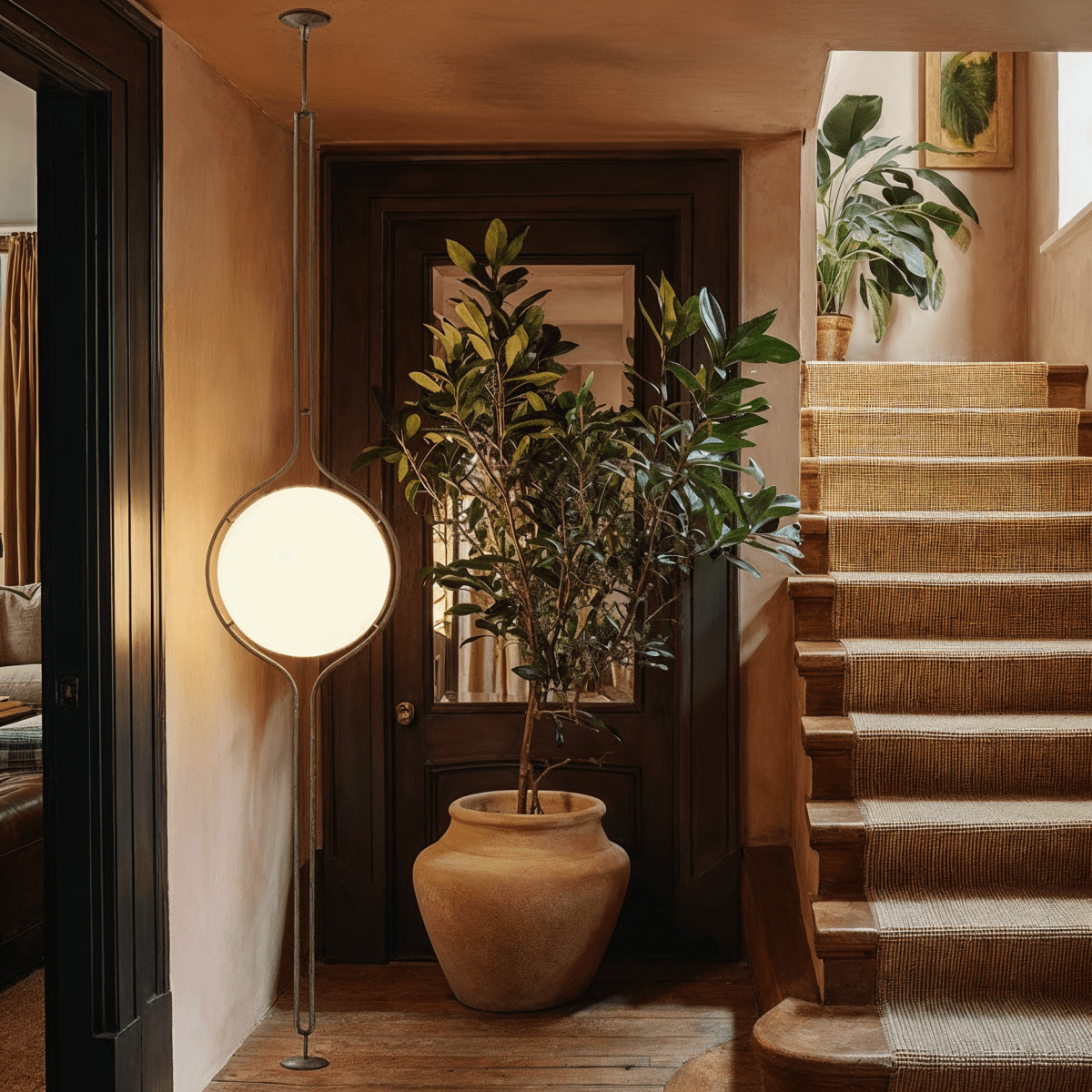 LumenSpan Floor to Ceiling Sculptural Lamp for Modern Living Spaces