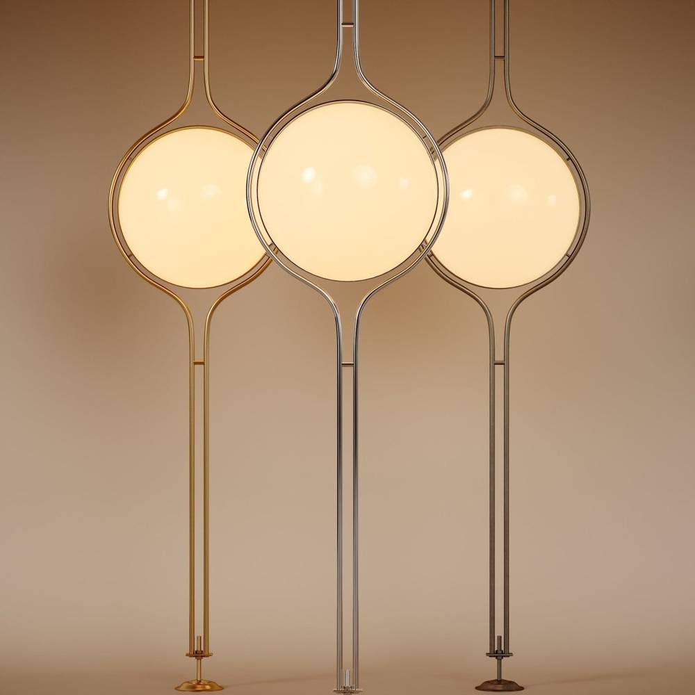 LumenSpan Floor to Ceiling Sculptural Lamp for Modern Living Spaces