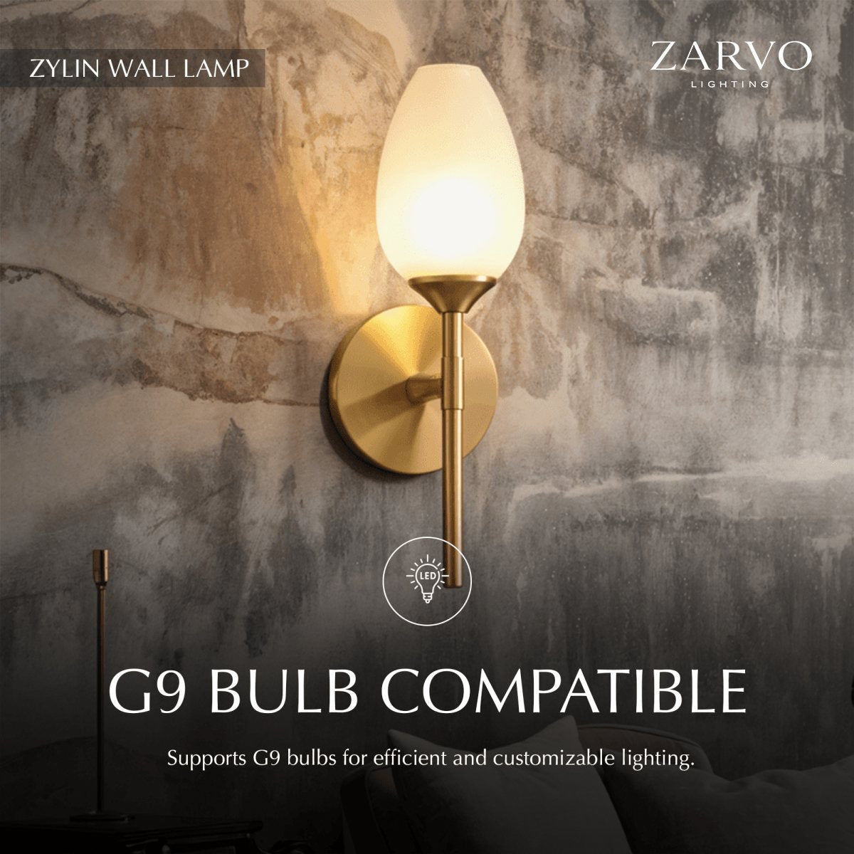 Copper Tulip Wall Lamp With Frosted Glass Shade For Warm Modern Ambience