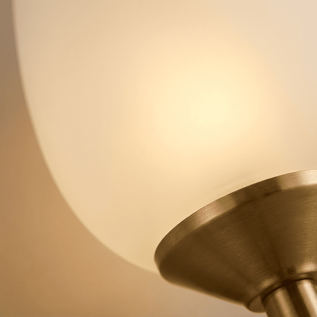 Copper Tulip Wall Lamp With Frosted Glass Shade For Warm Modern Ambience