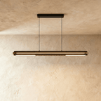 Lampada a sospensione lineare LED AeroLux con struttura metallica minimalista