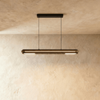 Lampada a sospensione lineare LED AeroLux con struttura metallica minimalista