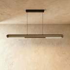 Lampada a sospensione lineare LED AeroLux con struttura metallica minimalista
